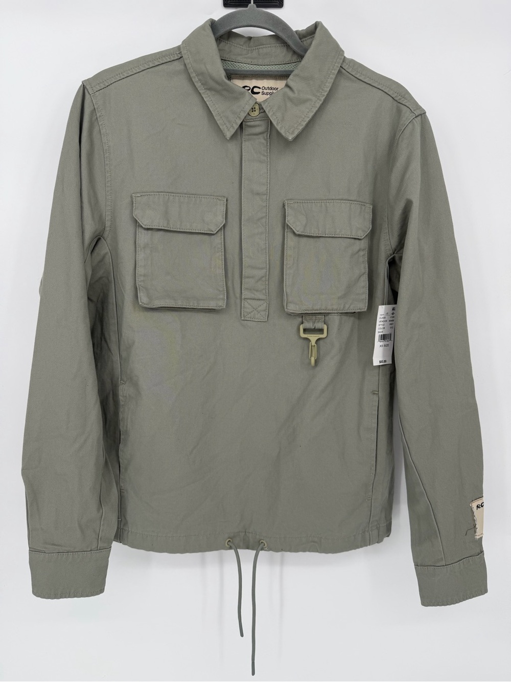 Reese Cooper Olive Green Military Pullover Jacket